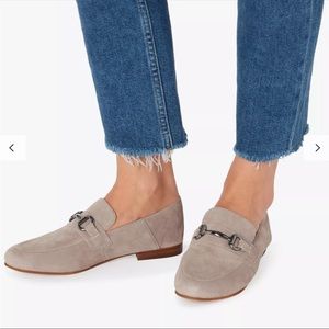 Steve Madden Kerin Gray Suede Leather 
Collapsible Loafers 9